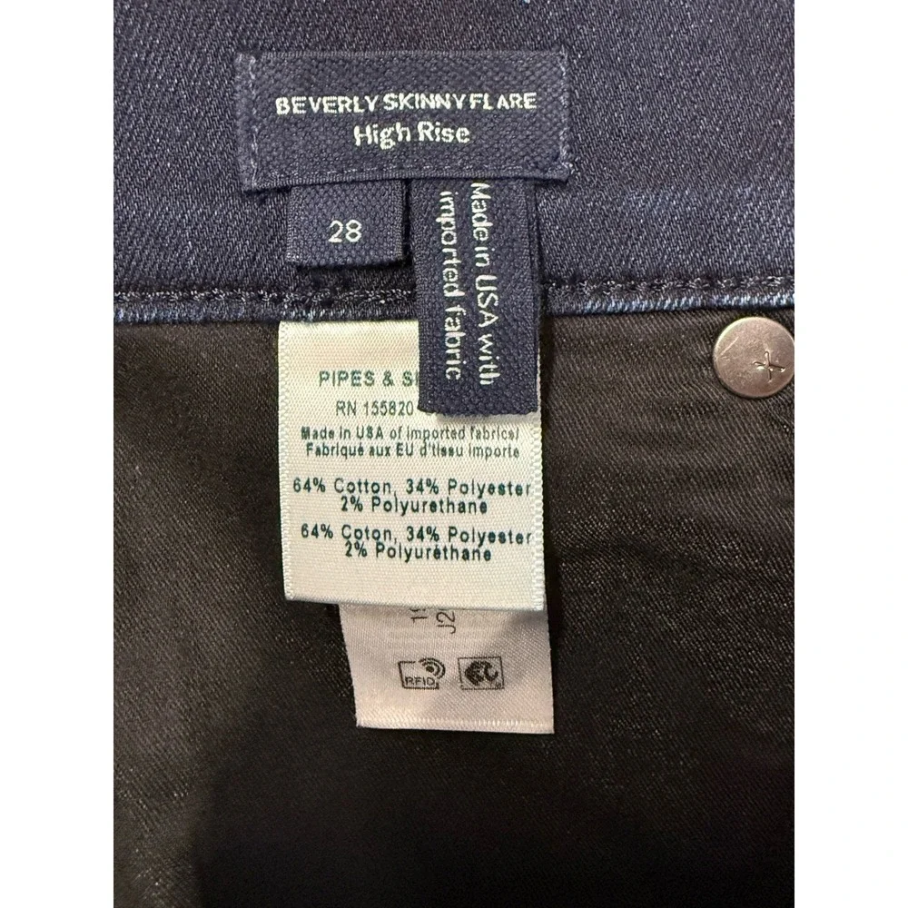 Veronica Beard Beverly Skinny Flare Jeans Women's 28 High Rise Stretch Denim - Picture 7 of 14